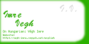 imre vegh business card