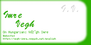 imre vegh business card